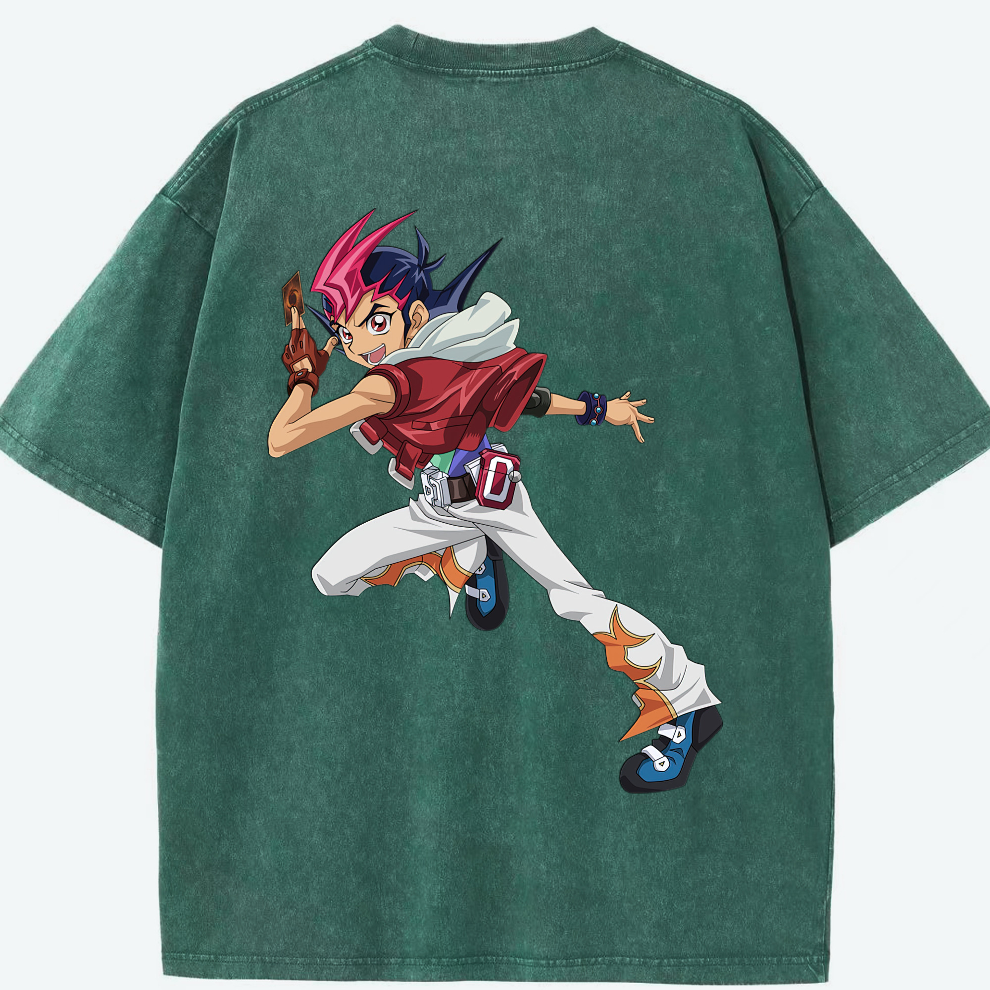 （画像用） 遊☆戯☆王 Yu-Gi-Oh! 綿100% ヴィンテージ風 半袖Tシャツ（背面プリント）